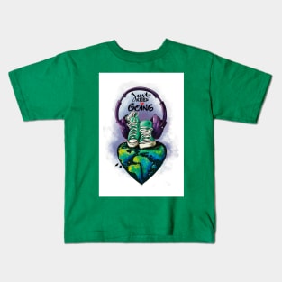 Just keep going in green Kids T-Shirt